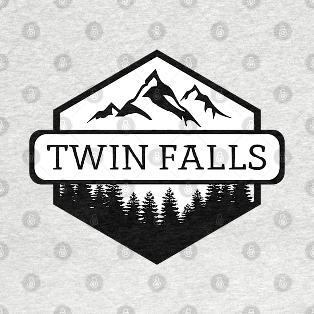 Twin Falls Idaho Mountains and Trees by B & R Prints